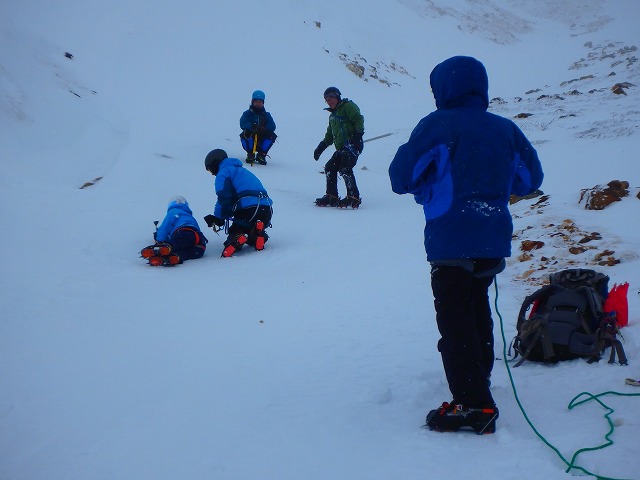 滑落訓練の様子